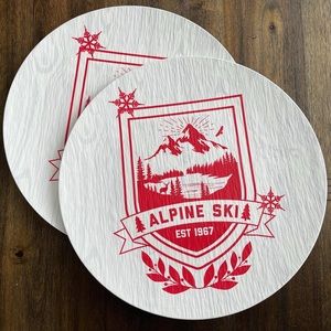 2 LIFE AT HOME Large Serving Plates 39cm